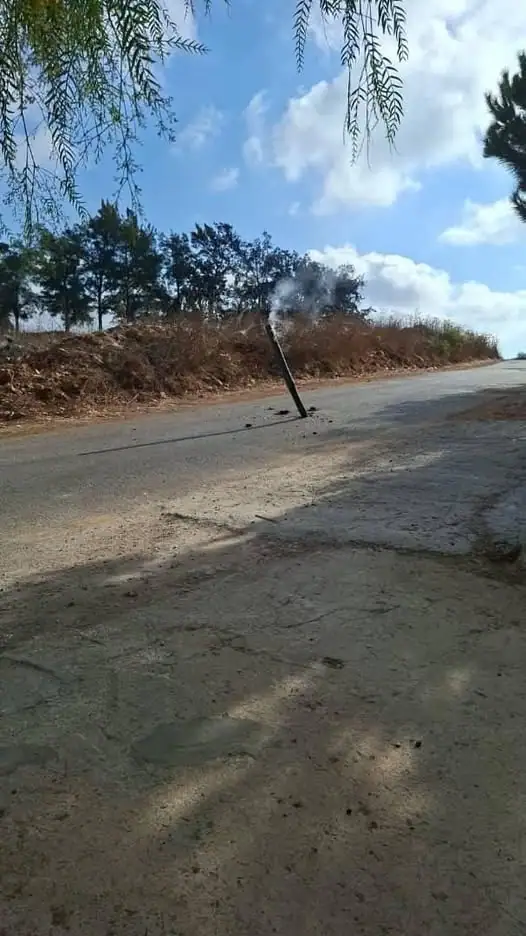 صا.روخ يسقط على طريق درب القمر في ميفدون الجنوبية ولم ينف.جر