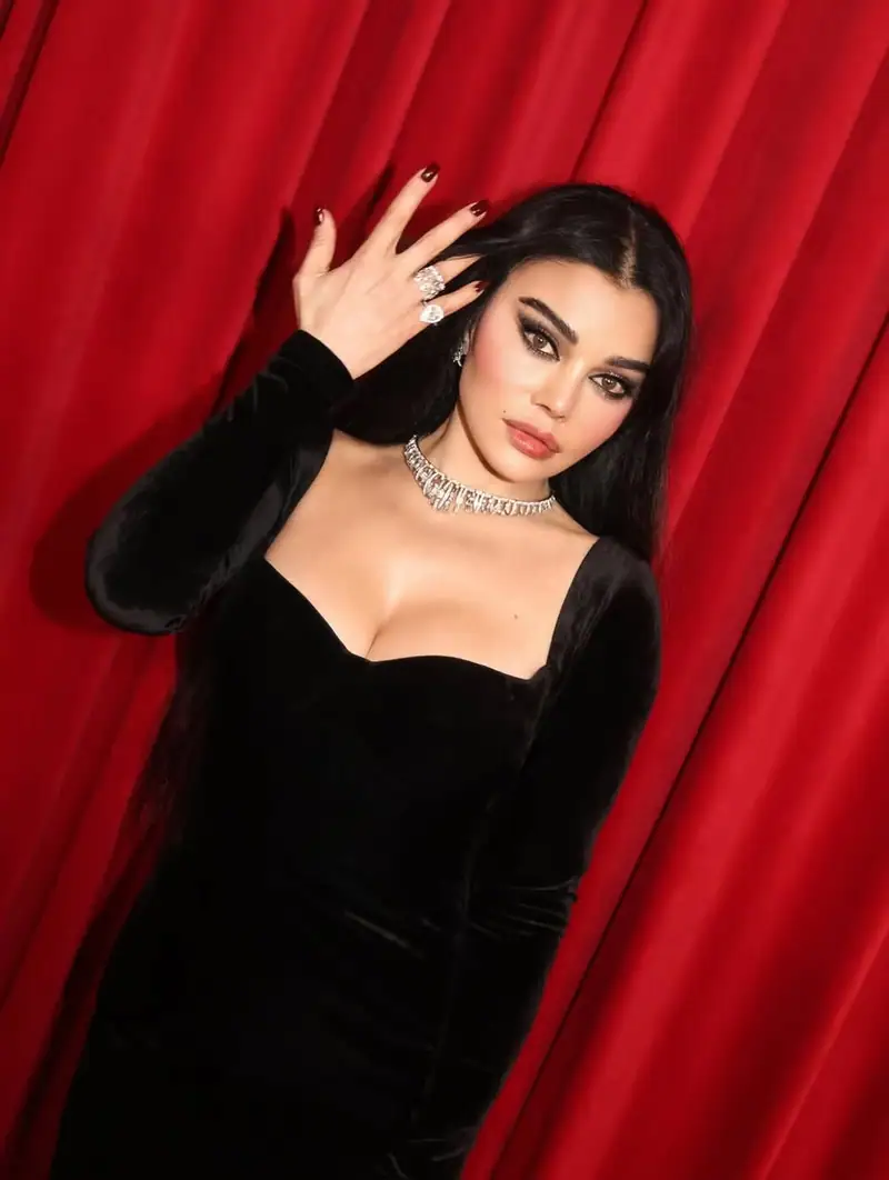 هيفاء وهبي بفستان أسود ناعم في دبي