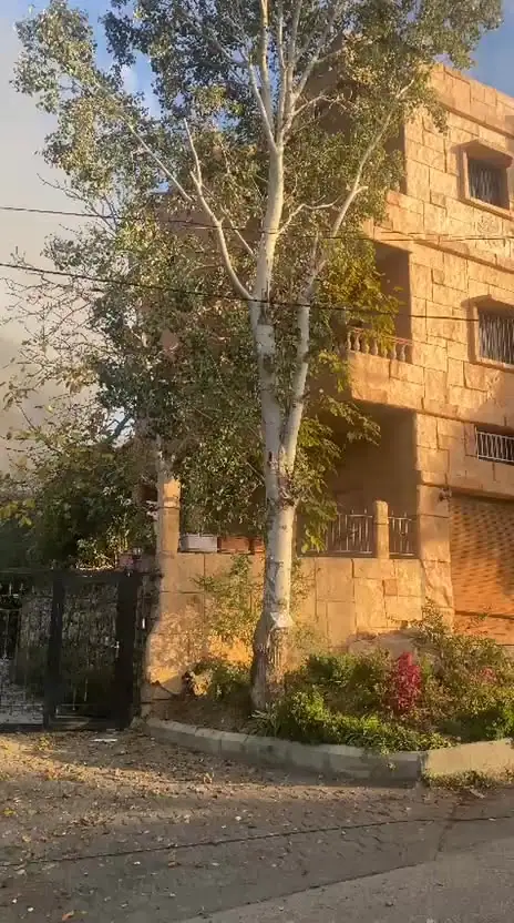 المنزل المستهدف في بلدة جباع