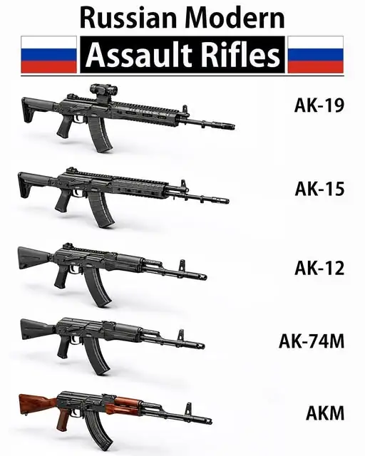 Russian Modern Assault Rifles: AK-19 | AK-15 | AK-12 | AK-74M | AKM