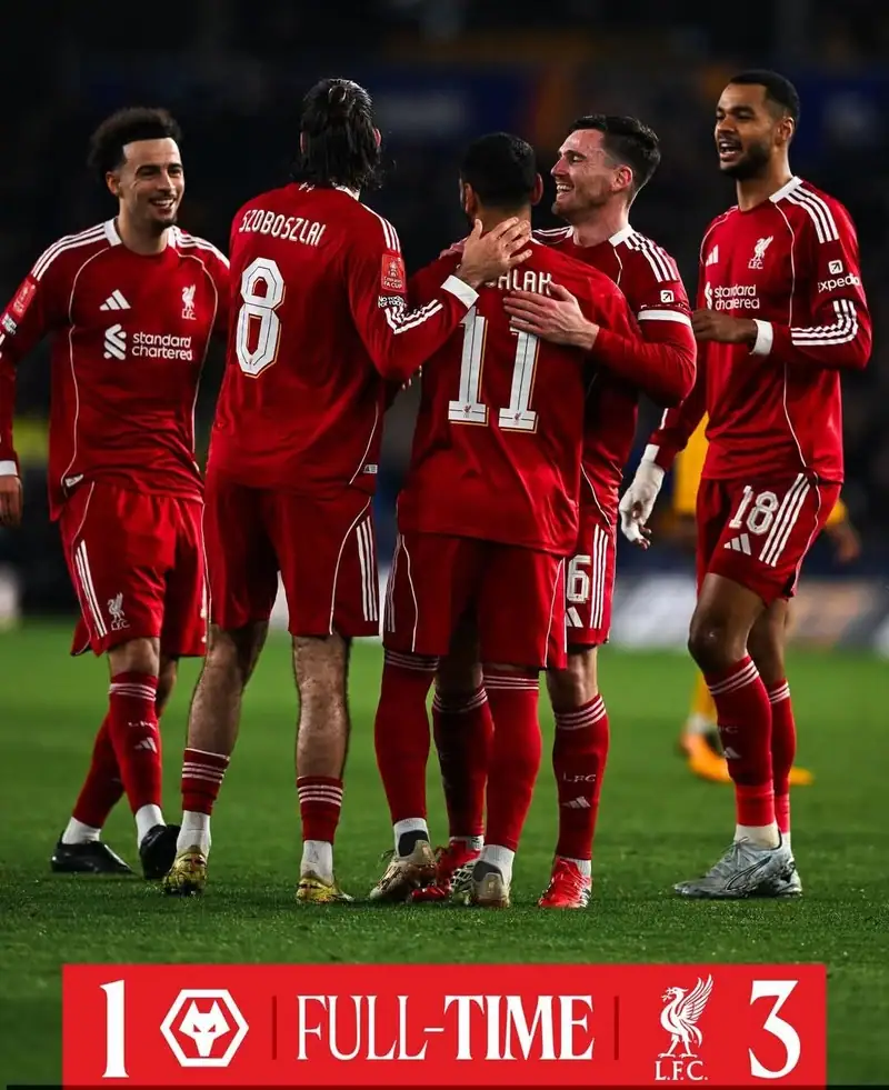 تأهّل نادي Liverpool F.C. إلى الدور ربع النهائي من بطولة FA Cup بعد فوزه في مواجهة الدور الخامس