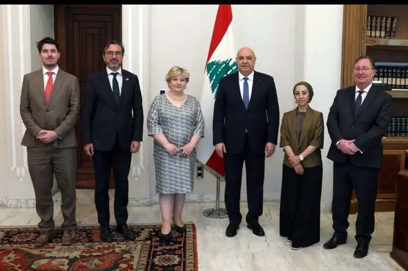 استقبل رئيس الجمهورية العماد جوزاف عون وفداً برلمانياً بريطانياً